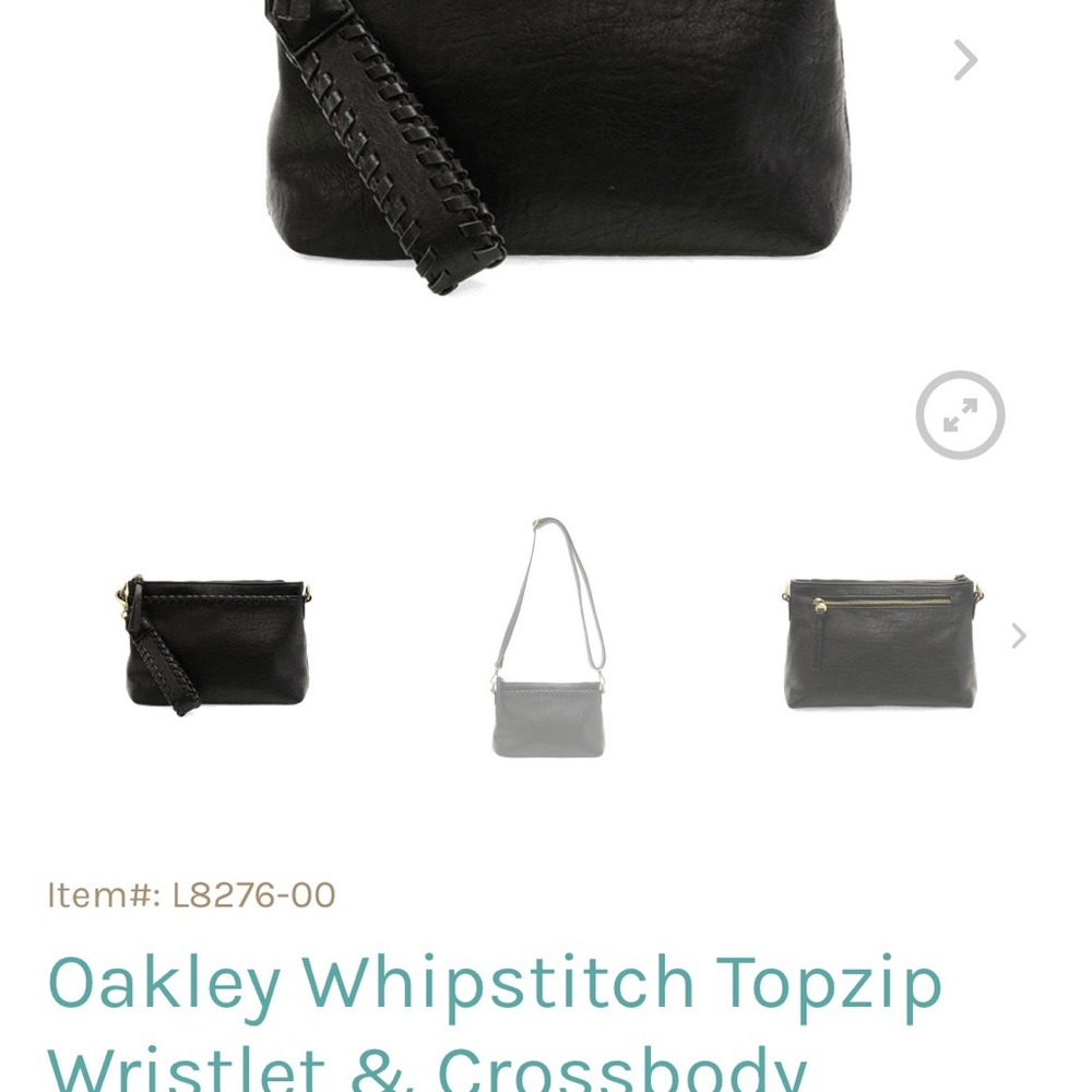 Joy Susan Black Oakley Whipstitch Clutch and Crossbody - Picture 6 of 12